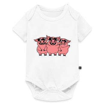 Sunglasses Cool Pigs Team - Baby Premium short-sleeve bodysuit - white - Front