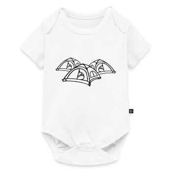Freunde Zelt Camping Crew - Baby Premium Kurzarmbody - Weiß - Vorne