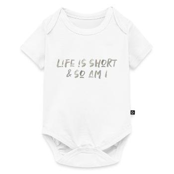 life is short funny saying live lifestyle - Baby Premium short-sleeve bodysuit - white - Front