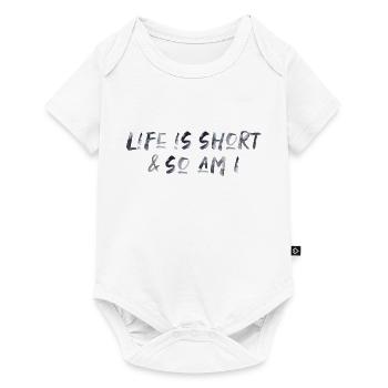 life is short funny saying live lifestyle - Baby Premium short-sleeve bodysuit - white - Front