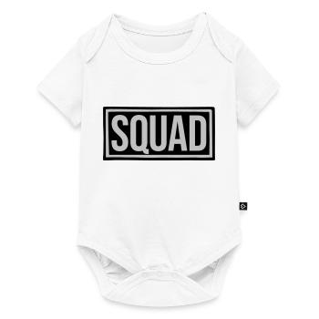 Text Squad Leader Schild - Baby Premium Kurzarmbody - Weiß - Vorne