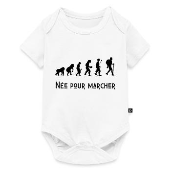 né pour marcher évolution - Body à manches courtes Premium Bébé - blanc - Devant
