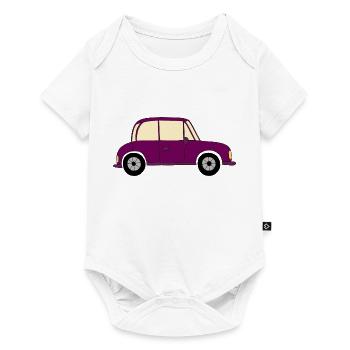 Car in purple - Baby Premium short-sleeve bodysuit - white - Front