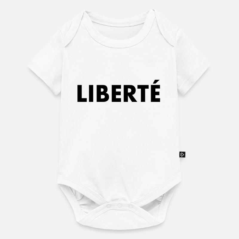 Liberté - Body à manches courtes Premium Bébé - blanc