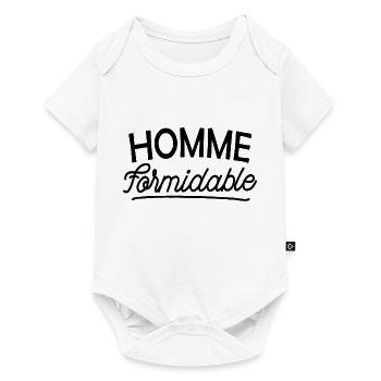 homme formidable - Body à manches courtes Premium Bébé - blanc - Devant