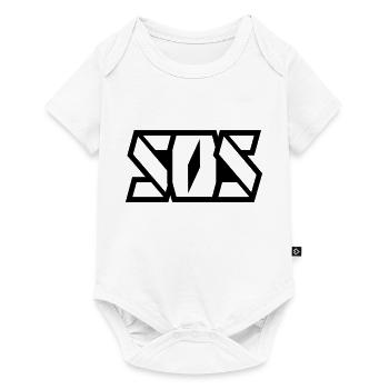Lettrage SOS - Body à manches courtes Premium Bébé - blanc - Devant