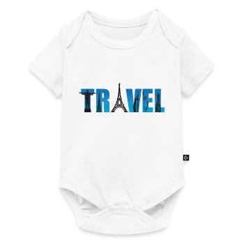 voyage, voyage, Tour Eiffel, - Body à manches courtes Premium Bébé - blanc - Devant
