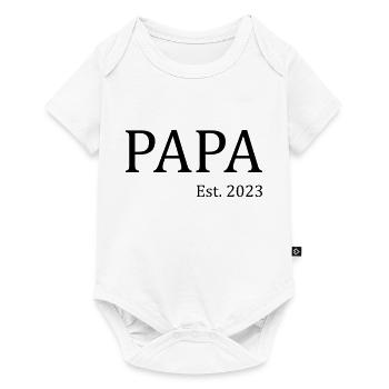 Papa est. 2023 - Body à manches courtes Premium Bébé - blanc - Devant