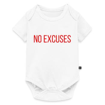 NO EXCUSES - Baby Premium Kurzarmbody - Weiß - Vorne