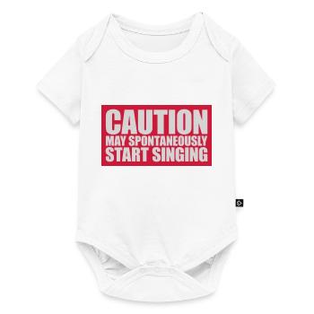 may spontaneously start singing - Baby Premium short-sleeve bodysuit - white - Front