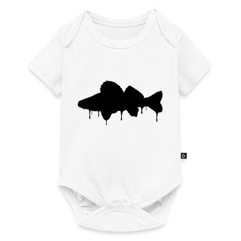Zander Graffiti noir - Chemise de pêche - Body à manches courtes Premium Bébé - blanc - Devant