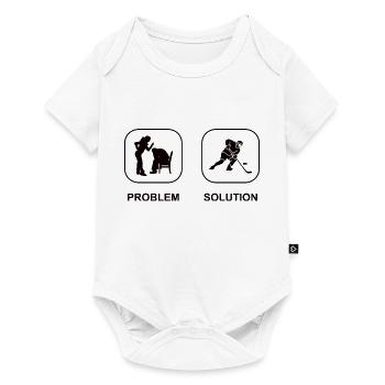 Eishockeyteam Wintersport Eishockey Geschenk - Baby Premium Kurzarmbody - Weiß - Vorne