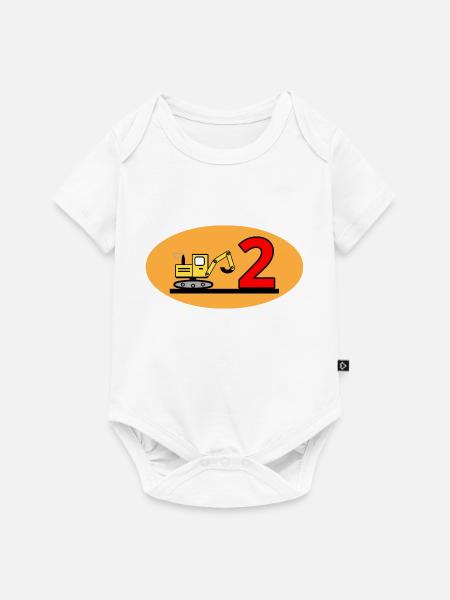 Bagger - Baby Premium Kurzarmbody - Weiß