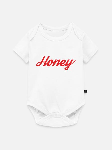 Honig - Baby Premium Kurzarmbody - Weiß