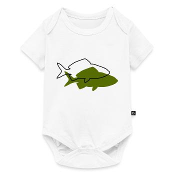 Poisson rouge - Body à manches courtes Premium Bébé - blanc - Devant