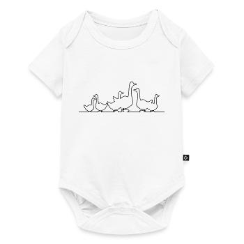 Famille d’oies - Body à manches courtes Premium Bébé - blanc - Devant