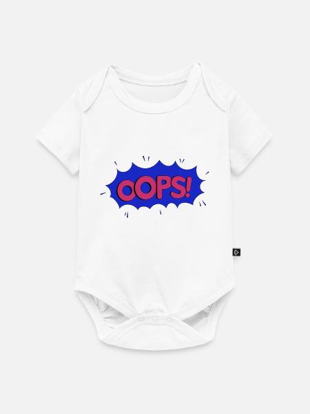 OOPS blue pink - Baby Premium Kurzarmbody - Weiß