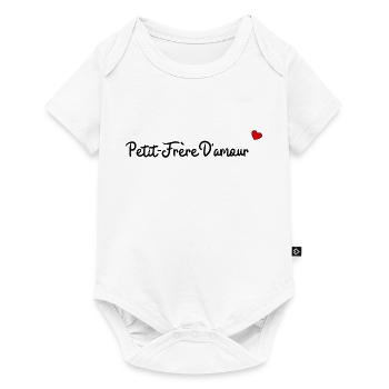 Petit frère d'amour - Body à manches courtes Premium Bébé - blanc - Devant
