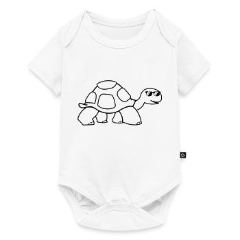 cool turtle - Baby Premium short-sleeve bodysuit - white - Front