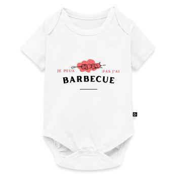 Je peux pas j'ai barbecue - Body à manches courtes Premium Bébé - blanc - Devant