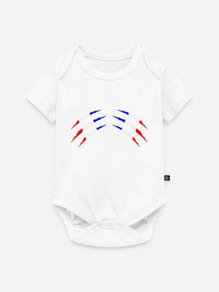 krallen frankreich 2 - Baby Premium Kurzarmbody - Weiß