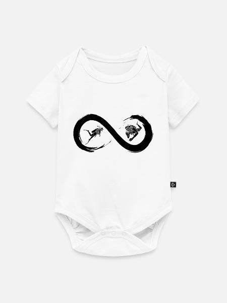 Tauchen bis ins Unendliche - Baby Premium Kurzarmbody - Weiß