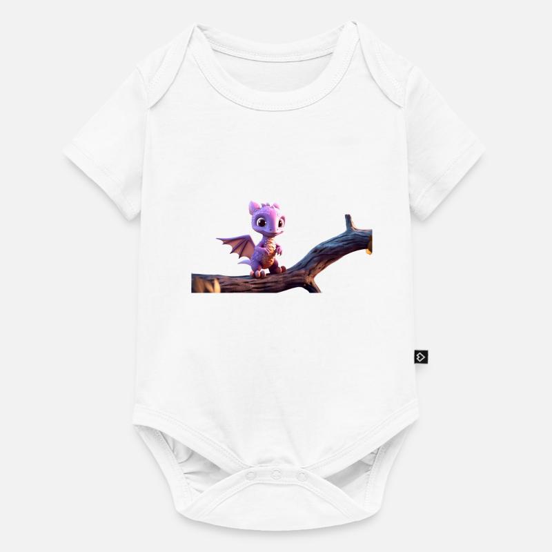 Tinysaure - Body à manches courtes Premium Bébé - blanc