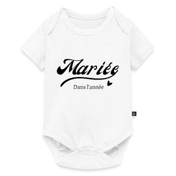Mariée dans l’année - Body à manches courtes Premium Bébé - blanc - Devant