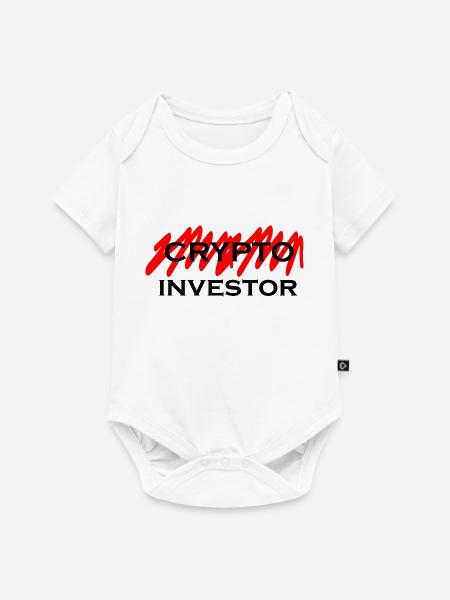Crypto Bitcoin Trading - Baby Premium Kurzarmbody - Weiß
