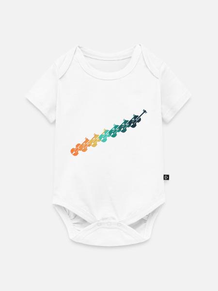 Retro-Gitarre - Baby Premium Kurzarmbody - Weiß
