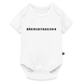 Härzbluetbaslerin Kanton Basel - Baby Premium Kurzarmbody - Weiß - Vorne