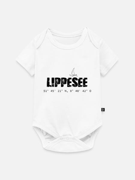 Lippesee - Baby Premium Kurzarmbody - Weiß
