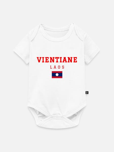 Vientiane Laos - Baby Premium Kurzarmbody - Weiß