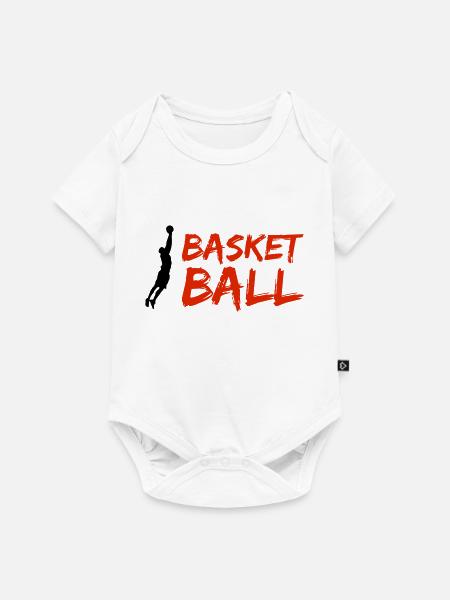 basketballer silhouette - Baby Premium Kurzarmbody - Weiß