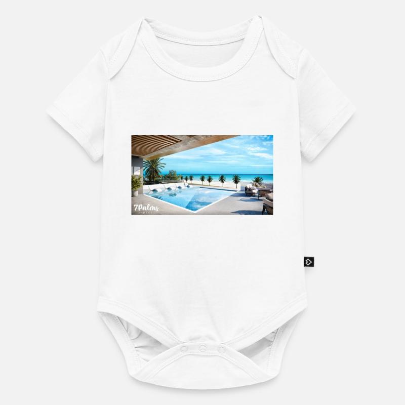 Piscine et plage - Body à manches courtes Premium Bébé - blanc