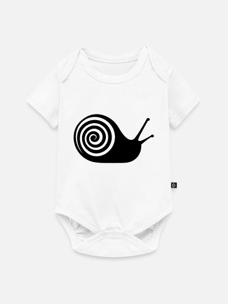 Schnecke - Baby Premium Kurzarmbody - Weiß