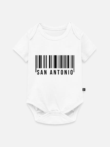 San Antonio Barcode - Baby Premium Kurzarmbody - Weiß