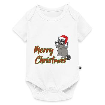 Joyeux Noël Raton laveur - Body à manches courtes Premium Bébé - blanc - Devant