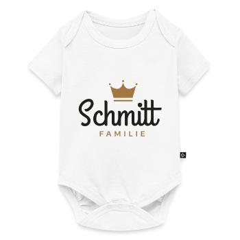 Schmitt-Familie - Baby Premium Kurzarmbody - Weiß - Vorne