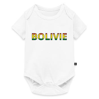 Drapeau Bolivie - Body à manches courtes Premium Bébé - blanc - Devant