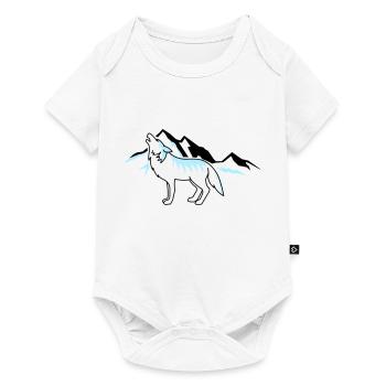 Wolf Mountains 02 - Baby Premium short-sleeve bodysuit - white - Front