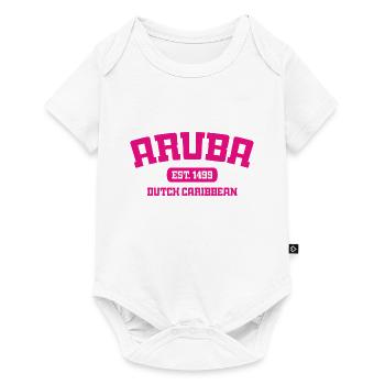 Aruba - Est. 1499 - Dutch Caribbean - Karibik - Baby Premium Kurzarmbody - Weiß - Vorne