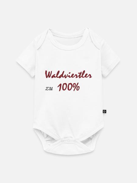 Waldviertler zu 100% - Baby Premium Kurzarmbody - Weiß