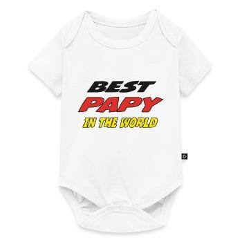 Bestes PAPY der Welt - Baby Premium Kurzarmbody - Weiß - Vorne