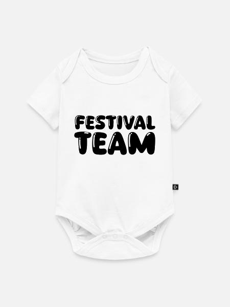 festival team - Baby Premium Kurzarmbody - Weiß