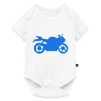 motorrad silhouette - Baby Premium Kurzarmbody - Weiß - Vorne