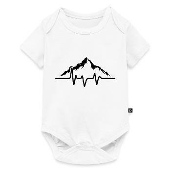 Montagnes battements de cœur - Body à manches courtes Premium Bébé - blanc - Devant