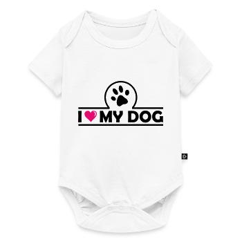 i love my dog - Baby Premium short-sleeve bodysuit - white - Front