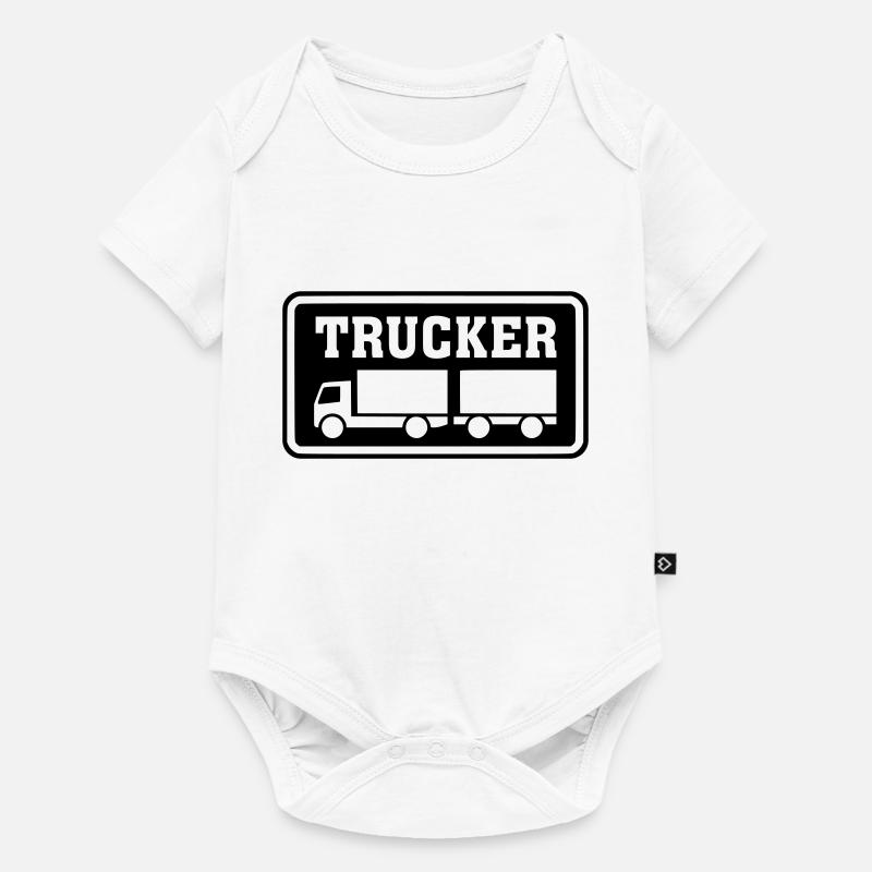 Bouclier Camionneur Remorque Train Inversé - Body à manches courtes Premium Bébé - blanc