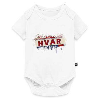 croatia hrvatska croatia hrv hr travel tourism - Baby Premium short-sleeve bodysuit - white - Front